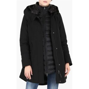WOOLRICH Black Long Military 3-in-1 Ramar Cloth Down Parka